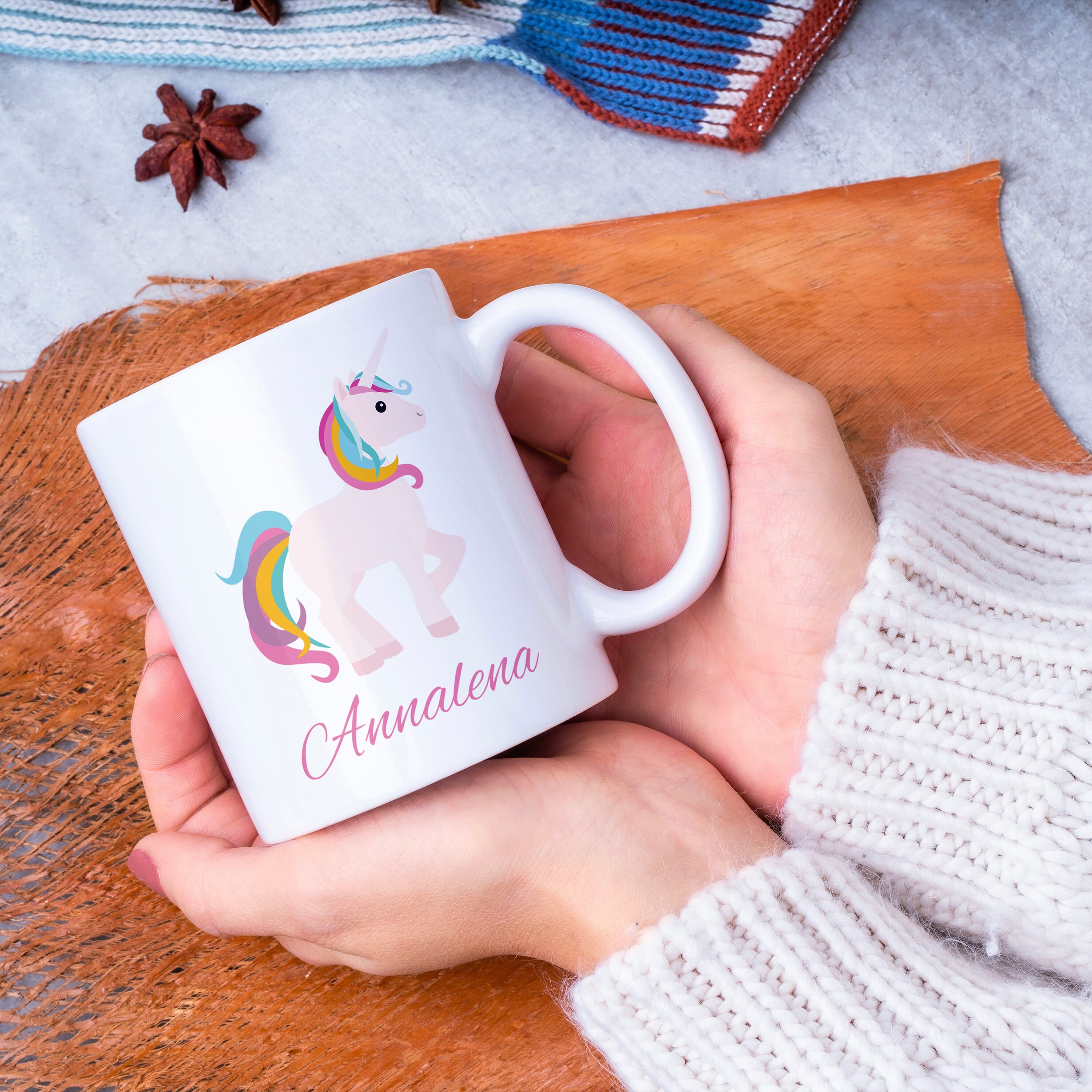 Keramiktasse mit Kindermotiv & individueller Druck