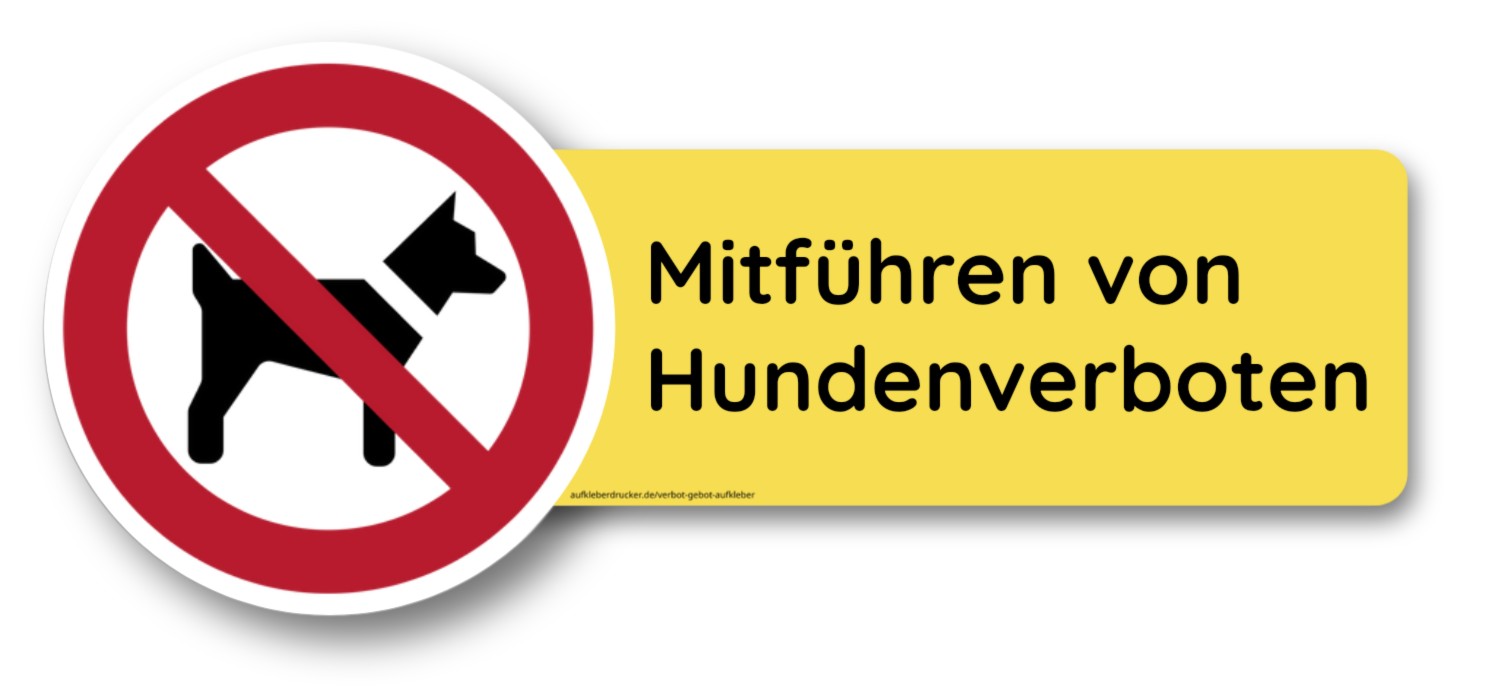 Verbotszeichen mit Text Design Schild 240x100 mm (alle Zeichen nach EN ISO 7010)