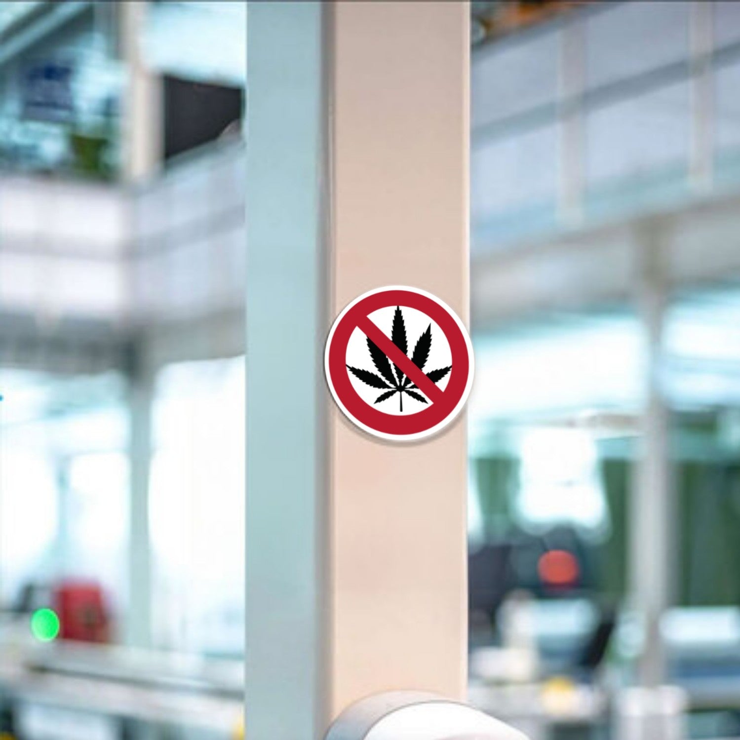 Cannabis Schild Alu-Verbund 10 cm / Verboten